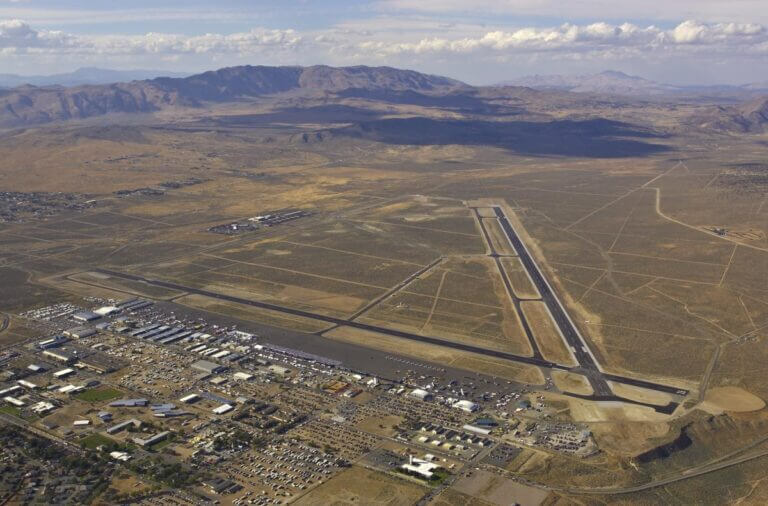 Reno-Stead Airport airfield from above.