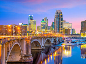 Minneapolis skyline.