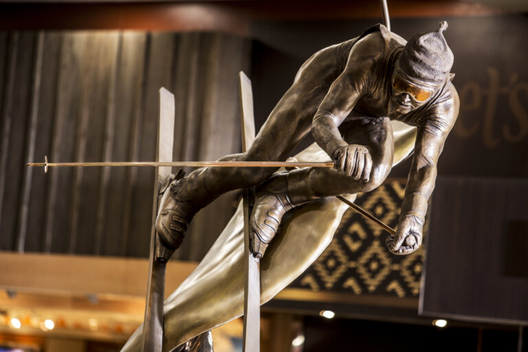 "Giant Slalom" statue in the RTIA entrance area.