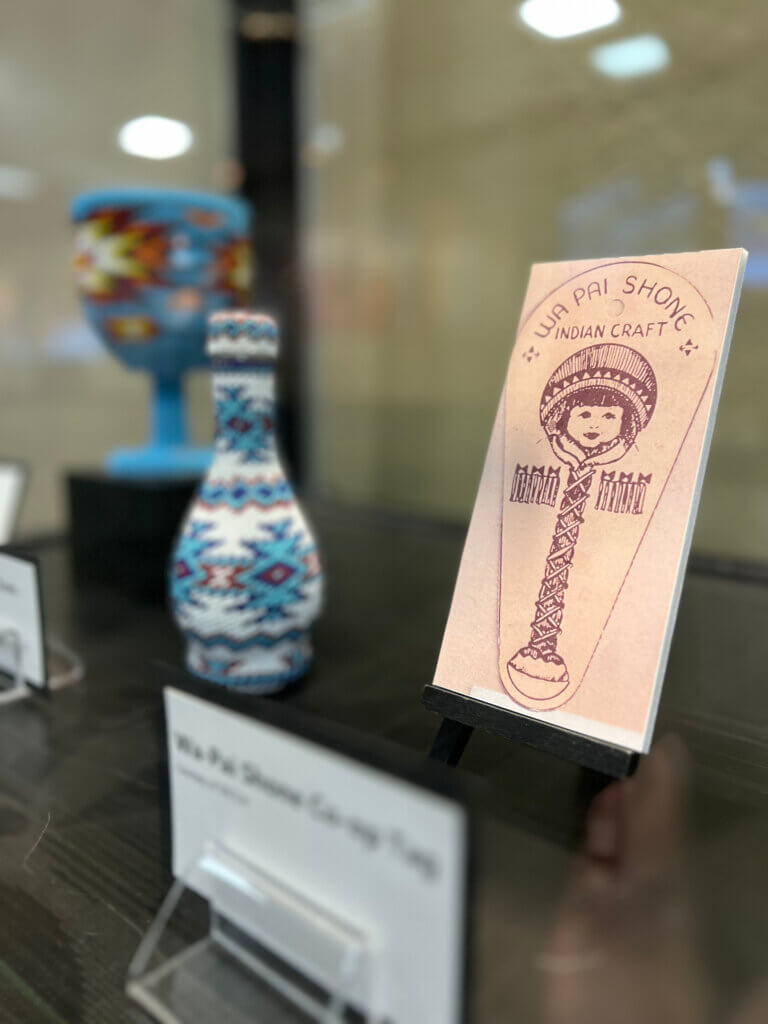 Artifacts from Stewart Indian School exhibition.