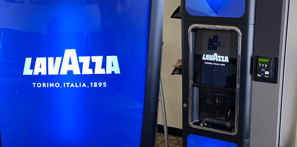 LavAzza coffee vending machine.