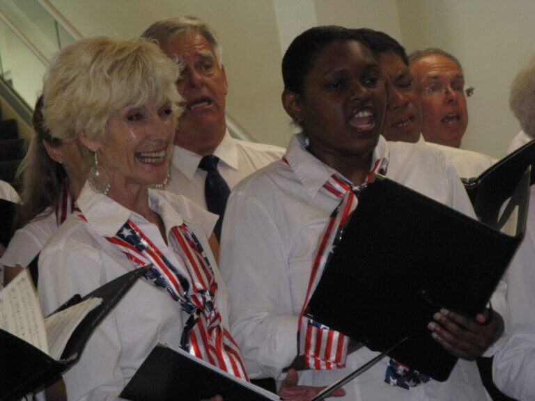 MasterWorks Chorale performing at the airport.