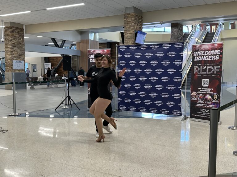Latin Dance Fest performance at the Reno-Tahoe International Airport.