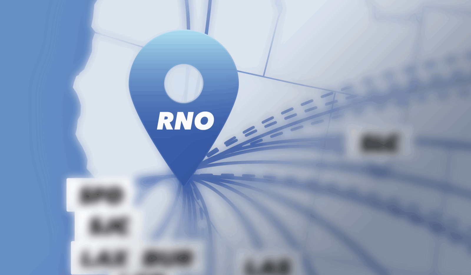 RNO flight map close up image.