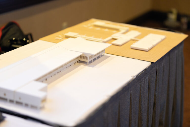 Photo of plastic 3D model of new RNO Concourses