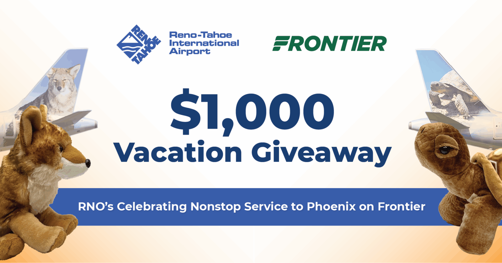 RNO Frontier campaign graphic announcing $1000 giveaway