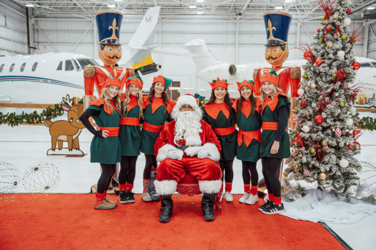 Operation Santa Claus event with Santa and elves