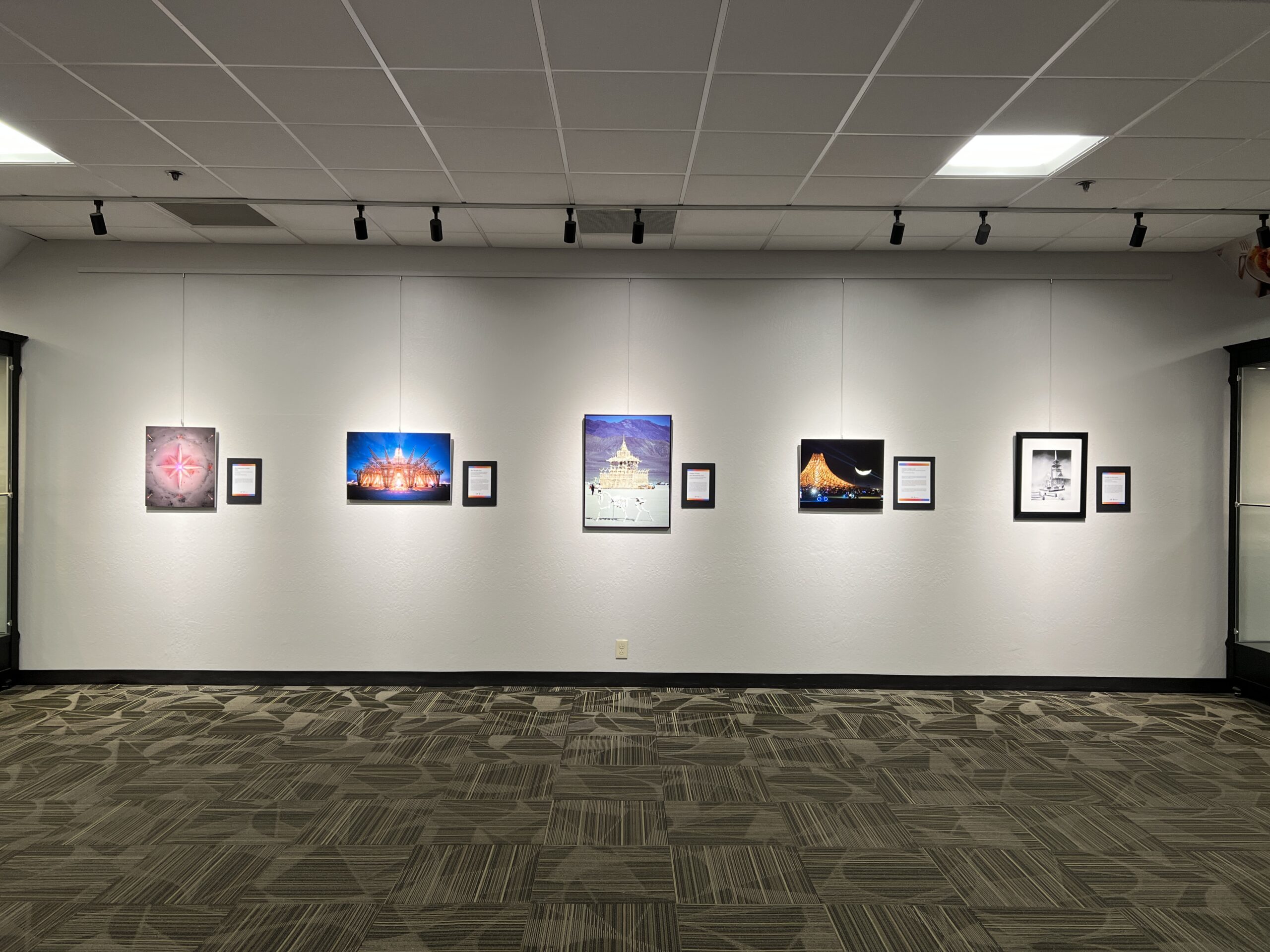 Photography on wall containing temple statues